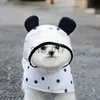 Dog Apparel Summer Full Print Polka Dot Dog Raincoat Rain Tractable Two-foot Raincoat Pet Waterproof Clothes Cartoon Bear Rainy Day Artifact x0904