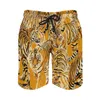 Мужские шорты, доска с диким тигром, летние милые короткие штаны с животным принтом, мужские быстросохнущие пляжные плавки для бега, серфинга на заказ