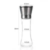 Mills Leeseph 188 Brushed Stainless Steel Pepper Mill and Salt 6 Oz Glass Tall Body 5 Grade Adjustable Ceramic Rotor 230901