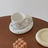 Filiżanki spodki porcelanowy ceramiczny kumpel espresso kuchnia fantazyjna urocza chińska estetyczna estetyka tazas para el kawiarnia