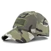 Casquettes de balle Mode Hommes USA Drapeau Camouflage Casquette de baseball Coton Tactique Snapback Papa Chapeau Mâle Sports D'été Amérique Camionneur 2023