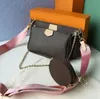 2023 novos designers mulheres sacos de ombro luxo pochette 3 pçs couro crossbody saco senhora bolsas moeda bolsa carteira