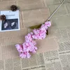 Fleurs décoratives rayonne fleur fausse fleur de cerisier longue branche bricolage arc de mariage fête fond décoration de la maison accessoires Po accessoires