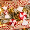 Dekoracje świąteczne duże pvc cukierki świąteczne wisiorek świąteczny drzewo wisząca laska czerwona i biała pomalowane dekoracje do domu na przyjęcie bożonarodzeniowe 230904