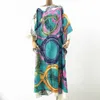 Grundläggande casual klänningar sommar Nytt modetryck kvinnor Cardigan Loose Long Dress Elegant Party Boho Maxi Beach Holiday Cover Up Kimonos Kaftan LST230904