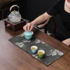 Teaware conjuntos perfumados nuvem fio mesa de chá estilo chinês zen dupla face retro bunting impermeável placa de espuma seca almofada de pano 230901