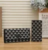 designers wallets woman purse man black purse card coin wallet holder Ladies fashion plaid style purse men Clutch wallet luxurys Man Bags with box 2size