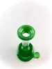 Reciclador de vidro para cachimbo de água, china verde, colorido, 6,5 polegadas de altura, junta de 14 mm, adicione um banger, uma tampa de bolha verde lago