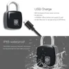 Fechaduras de porta Tuya Cadeado de impressão digital Bluetooth Smart Keyless Lock Mini cadeado biométrico portátil com carregamento USB para armário de bagagem Ginásio HKD230903