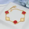 4/4 شاحنات أوراق Cleef Clover Netclace Designer Van Clefity Pendant Neckleace Bracelet Plated 18K Girl Girl Encish Compansory Canniversary Gift