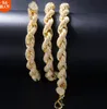 DZ 8mm rope chain spring buckle netclace iceed out zircon zircon stones necklace for men hip hop Jewelry 220715