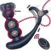 Vibrators Male Prostate Massager Vibrator 360Rotate Anal Plugs Penis Ring Butt Plug Wireless Control Sex Toy for Men Masturbator 230904