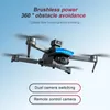 Drone pieghevole 1 pezzo con fotocamera HD, motore brushless, controllo gestuale Altro - Pronto al volo con borsa per il trasporto! -Nero