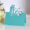 Inne imprezy imprezowe dostarcza 2550100pcs Hollow Out Love Wedding Seat Card Bankiet Dekoracja rocznicowa Pamięci 230901