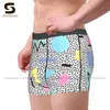 Onderbroeken Art Ondergoed Pouch Trenky Polyester Trunk Gedrukt Stretch Man Boxer Brief