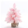 Christmas Decorations 30/45/60cm Pink Christmas Tree With Snow Sisal Silk Cedar Decoration Simulation Christmas Tree for Room Decor Ornament 230904