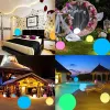 Lampes de pelouse LED étanche et rechargeable, boule lumineuse d'extérieur, décoration de jardin, orbes de piscine, sphère flottante avec télécommande LL