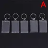 Plastic Acrylic Keychains Empty Shell Transparent Keychain Photo Frame Geometry Keychain