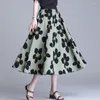 Faldas Moda Flor Falda Mujeres Longi Verano Para Mujer Aline Maxi Floral Largo Para Cintura Elástica Alta