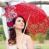 Parapluies en dentelle à Long manche de 48cm, fait à la main, cadeaux de demoiselle d'honneur, broderie, parasol de mariage, romantique, ZZ