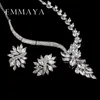 Charm Armband Emmaya Unik design Choker Halsband Studörhängen Brudsmycken Set Wedding Accessories Dropship 230901