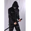 Мужские толстовки с капюшоном Guochao Dark Ninja, функциональная толстовка с несколькими карманами, мужская свободная куртка на молнии, тактическая толстовка 230904