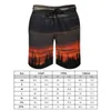 Pantalones cortos para hombres Tablero Paisaje del desierto Troncos de playa casuales Nubes oscuras y cactus Hombres Corriendo Surf Pantalones cortos de moda de talla grande