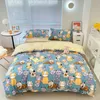 100% pure cotton four piece bed sheet, duvet cover, pillowcase, printed soft and comfortable pure cotton material, bedding, cute and playful animal patterns