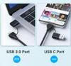 8-in-1 USB C HUB 5GBPS 유형 C 도킹 스테이션 15W 무선 ​​고속 충전 TF/SD 카드 리더 QC/PD 전원 흡입구 전화 컴퓨터