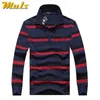 Hommes Polos coton hommes à manches longues Polo printemps automne rayé mâle robe classique affaires père cadeau livraison directe 230904