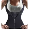 Vita pancia Shaper Gancio regolabile Vita Cintura dimagrante Corsetto Cerniera Cintura sauna Cellulite Cincher Body Shaper Pancia Pancia Addome Controllo Bruciare i grassi x0904