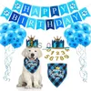 Abbigliamento per cani Forniture per feste di compleanno per cani Bandana Sciarpa Corona per cani lucida Cappello Collare per animali domestici Set include 0-9 figure Accessori per animali domestici carini x0904