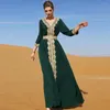 Ethnische Kleidung, luxuriöse Kaftan-Kleider, muslimische Abaya, Dubai-Stickerei, elegantes Langarm-Islam-Türkei-Jellaba-marokkanisches Kleid für Frauen