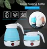 Other Kitchen Tools Foldable And Portable Teapot Water Heater 06L 600W 110220V Electric Kettle For Travel Home Tea Pot Silica Gel 230901