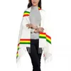 스카프 맞춤형 인쇄 Rasta Stripe Rasta Color Scarf 남성 여성 겨울 가을 따뜻한 스카프 자메이카 자메이카 Proud Shawl Wrap 230904