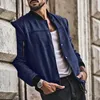 Chaquetas para hombres Otoño e invierno de alta calidad para hombres de gamuza con cuello alto con botones chaqueta cárdigan moda casual abrigo americano 230901