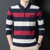 Polo da uomo Ymwmhu Polo maschile Abbigliamento stile business Manica lunga Autunno e primavera Casual per uomo Coreano SlimTops 230904