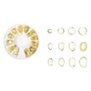 Nagelkonstdekorationer 12 Girds Metal Rivets Nail Studs Mixed Heart Frame Moon Star Gold Jewelry 3D DIY Tips Nail Art Decorations Manicure Accessories 230904