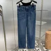 Pantaloni da donna Denim Fashion 23Early Pant Spring Runway Retro Blu a vita bassa Bikini Sand Jeans Donne eleganti Tasche con cerniera Vestiti