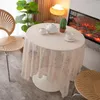 Tischdecke, Tee-Spitze, Makramee, rechteckige Tischdecke, Shabby-Chic-Stil, bestickt, länglicher Bezug für Hochzeit, Bankett, Urlaub, Tischdekoration