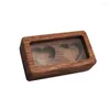 Jewelry Pouches Wooden Ring Organizer Wood Rings Case Natural Jewelries Holders Blessing