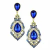 Wedding Accessories Fashion Rhinestone Jewelry Diamond Bridal Earrings In Stock Green Blue wedding Jewellery Sets Earring223l