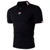 Men's Polos Solid Color Mens Polo Shirts Short Sleeve Casual Fashion Summer Lapel Male Tops 230901