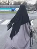 Abbigliamento etnico Musulmano Lungo Khimar Indumento formale di preghiera Hijab Donna 3 strati Khimars Ramadan Niqab Burka Namaz Musulman Eid Djellaba