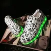 Dress Shoes RayZing Music Casual LED men led Fashion LUCK Colorful Luminous Light Up Unisex White Silver In Midnight 230901