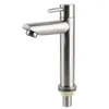 Bathroom Sink Faucets Silver Single Cold Faucet Basin 304 Stainless Steel Universal Filter Impurities Kitchen Accessories