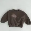 Felpe con cappuccio Felpe Autunno Bambini Cool Dinosaur Plus Fleece Bambini Pullover Felpa comoda 230901