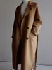Misturas de lã feminina jaquetas de lã vintage mulheres estilo coreano casacos longos feminino outono inverno elegante casacos soltos senhoras casual botão acima jaqueta hkd230904