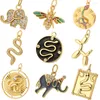 Charms Cute Snake Elephant Bee Pendant For Jewelry Making Gold Color Animal DIY Earrings Necklace Bracelets