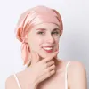 Touca noturna de seda amoreira natural, touca de dormir de seda pura, envoltório de cabelo, gorro de dormir para mulheres226z